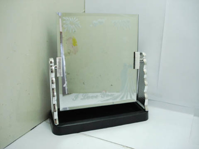 1X Silvery Dresser Beauty Makeup Mirror 18x20cm - Click Image to Close