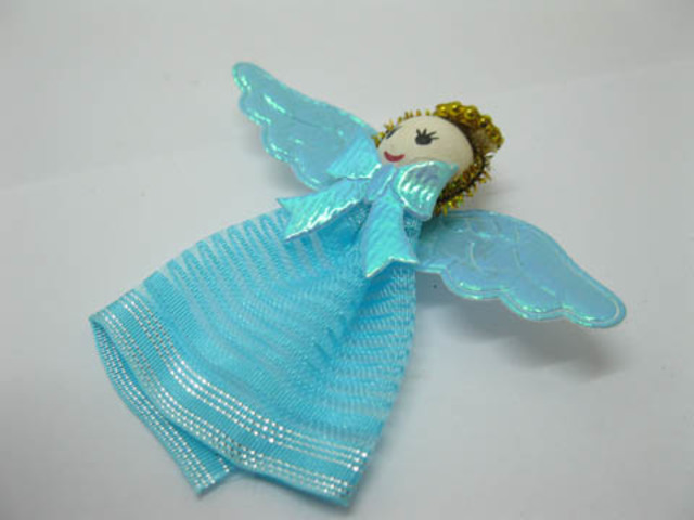 98 Blue Cute Hand Craft Organza Angel Embellishments - Click Image to Close