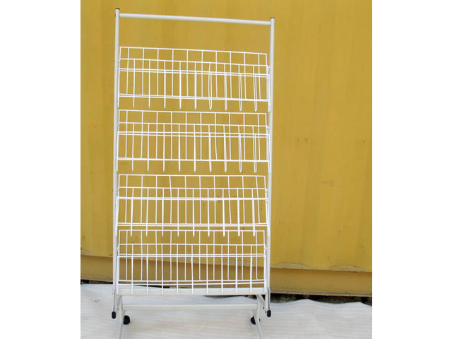 1X New Mobile 4 Tiers Brochure Book Magazine Display Rack 1X New Mobile 4 Tiers Brochure Book Magazine Display Rack