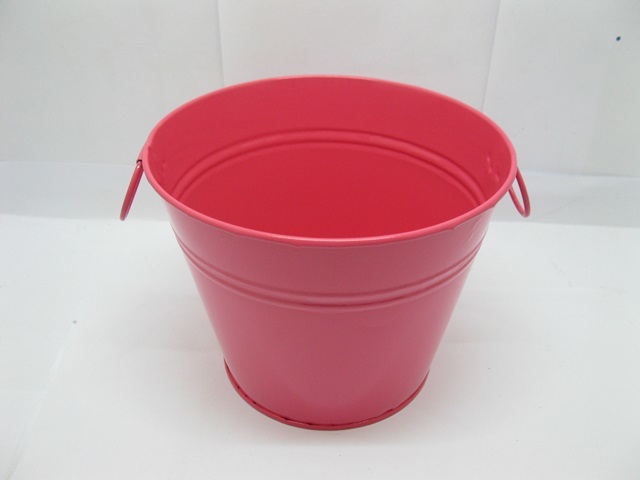 10X Fuschia Tin Pail Bucket w/Ring Handle for Wedding 10X Fuschia Tin Pail Bucket w/Ring Handle for Wedding