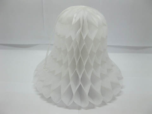 10X White Wedding Honeycomb Bells Hanging Wedding Decorations 15