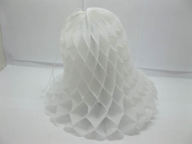 10X White Wedding Honeycomb Bells Hanging Wedding Decoration20CM - Click Image to Close