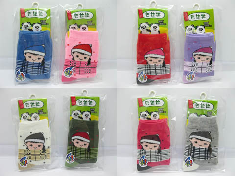 12 Pairs Cotton Cartoon Girl Socks for Girls Mixed - Click Image to Close
