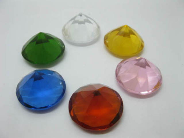 12X New Taper Crystal Balls 30mm Mixed - Click Image to Close