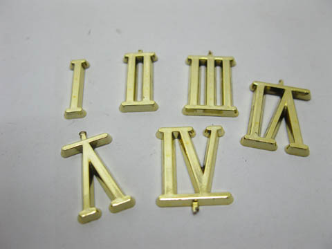 100Set X 12Pcs Golden Roman Clock Repair Numbers - Click Image to Close