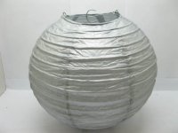 10 New Plain Silver Paper Lantern Wedding Favor 25cm 10 New Plain Silver Paper Lantern Wedding Favor 25cm