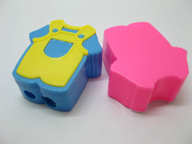 36 Cartoon T-shirt Shape Double Hole Pencil Sharpeners