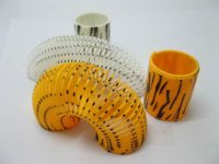 12 Plastic Zebra Rainbow Spring Great Toys