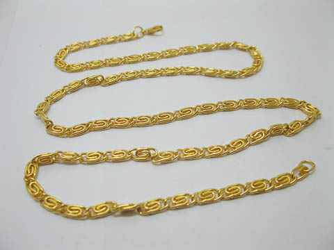 60 Strands 60cm Golden Scroll Link Finished Necklace Chains - Click Image to Close