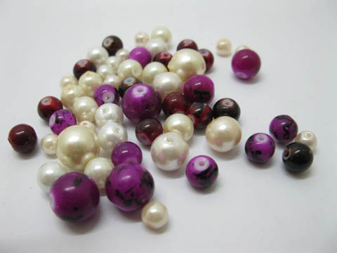 1Bag X 700Pcs Glass Pearl Beads 5-12mm Dia. - Click Image to Close