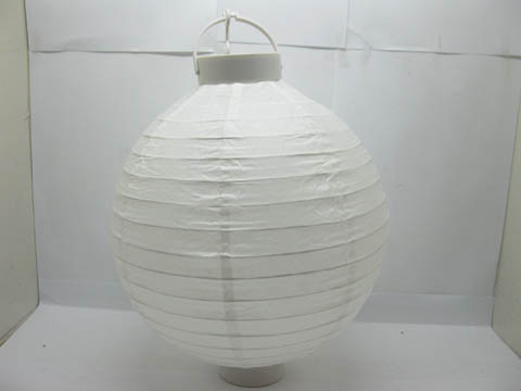 5Pcs Plain White Led Paper Lanterns w/Mini Bulb 20cm - Click Image to Close
