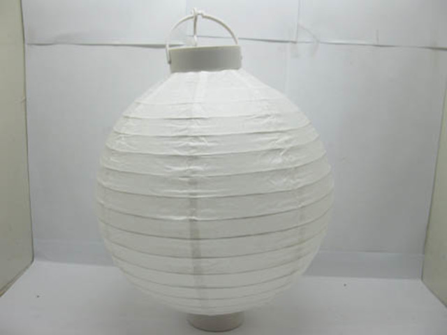 5Pcs Plain White Led Paper Lanterns w/Mini Bulb 20cm - Click Image to Close