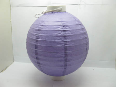 5Pcs Plain Purple Led Paper Lantern w/Mini Bulb 25cm - Click Image to Close
