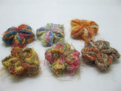 98 Handmade Crochet Flower for Dress Assorted 55mm dia - Click Image to Close