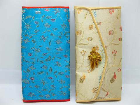 10 Beautiful Chinese Silk 3-Folding Purses 17x8.5cm - Click Image to Close