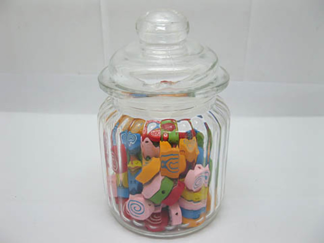 72X Mini Glass Candy Jar with Lid 12.5x7.5x7.5cm - Click Image to Close