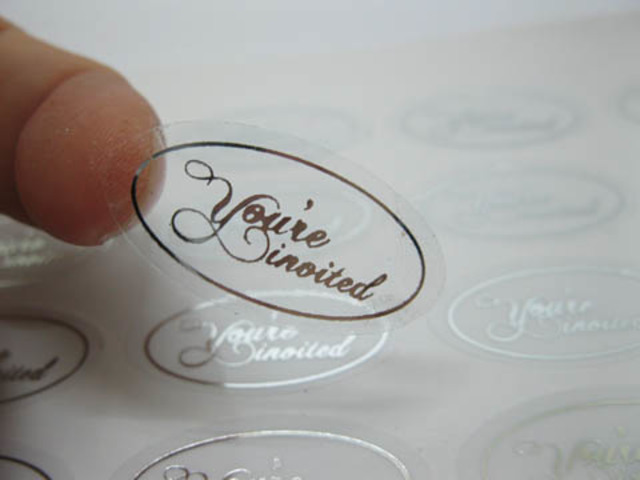 500X Silver You're Invited Envelope Sticker Seals Wedding Invite