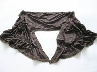 6 New Brown Flower Lace Trim Shawl Wrap Scarves