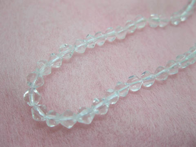 50 Strands X 60 Clear Bicone Glass Beads 5mm New - Click Image to Close