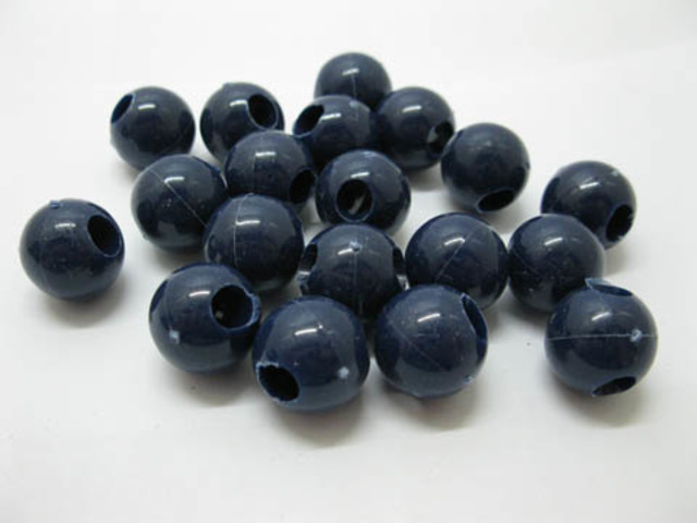 170Pcs Navyblue Round Beads 18mm dia. - Click Image to Close