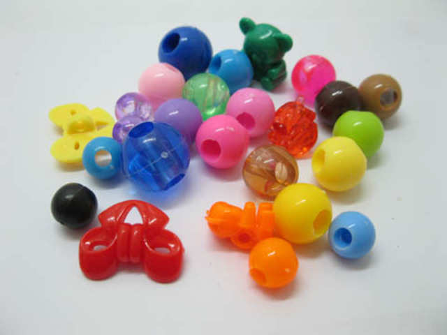 1Bag X 500Gram Loose Beads Craft Embellishment Assorted - Click Image to Close