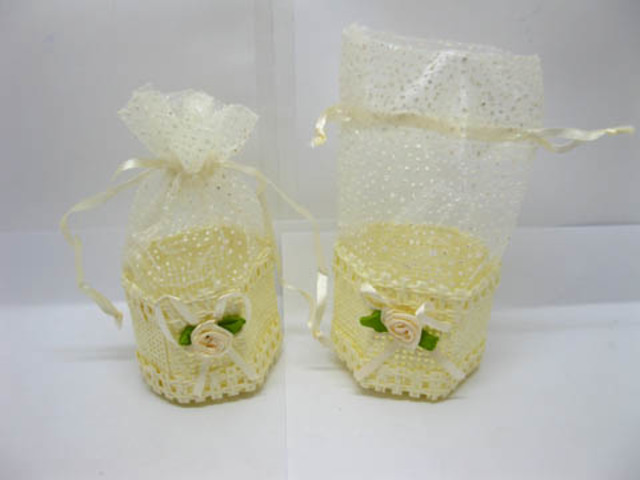 48 Ivory Candy Basket w/Bag Wedding Favor 48 Ivory Candy Basket w/Bag Wedding Favor