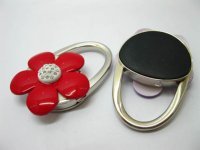 9Pcs Flower Bag Shape Folding Purse Hand Bag Holder Hook Hanger