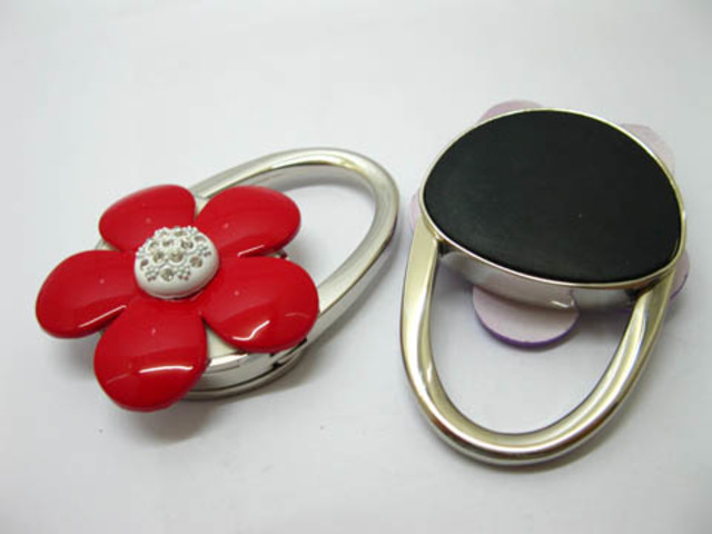 9Pcs Flower Bag Shape Folding Purse Hand Bag Holder Hook Hanger