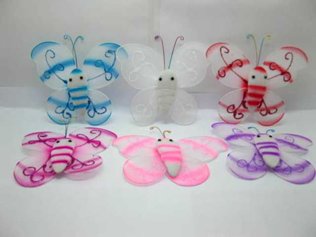24 Beautiful Butterfly Glitter Stocking Craft 115x140mm 24 Beautiful Butterfly Glitter Stocking Craft 115x140mm