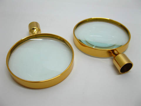 20X Golden Plated Hand Held Magnifying Glass without Handle - Click Image to Close