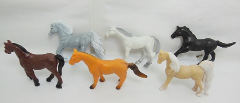 100 New Plastic Horse Great Toy Assorted - Click Image to Close