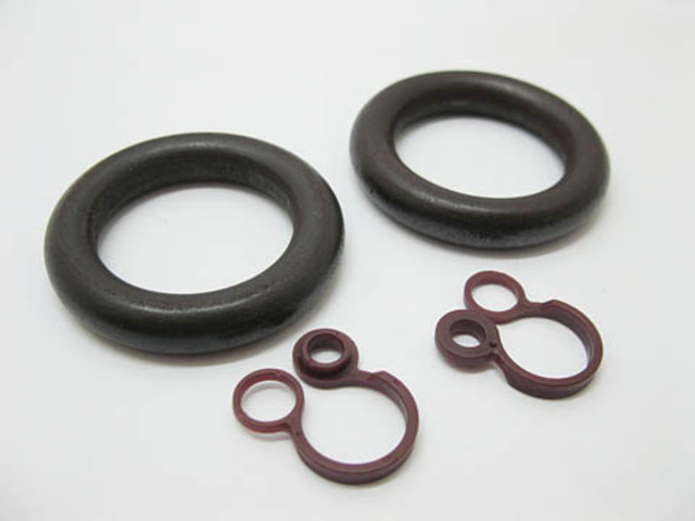 20 Coffee Wooden Timber Curtain Ring for Curtain Rod 36mm Dia.
