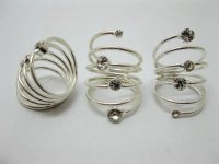 100 Fashion Spiral Ring with Rhinestone 16mm Dia. 100 Fashion Spiral Ring with Rhinestone 16mm Dia.