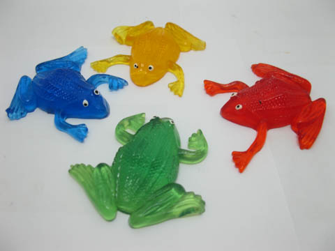 24 Funny Squishy Frog Sticky Toy for Kids Mixed Colour - Click Image to Close