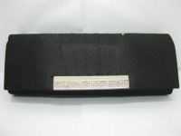 1Pc Black Satin Evening Handbag Wedding Clutch Bag w/Rhinestone 1Pc Black Satin Evening Handbag Wedding Clutch Bag w/Rhinestone