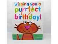 50Pcs "Birthday" Paper Gift Shopping Bags - Cartoon Cat
