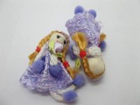 98 Purple Hand Craft Gauze Lace Doll Embellishments jew-r116 98 Purple Hand Craft Gauze Lace Doll Embellishments jew-r116
