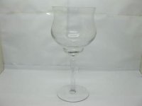 4X Clear Glass Stemmed Votive Candle Holder