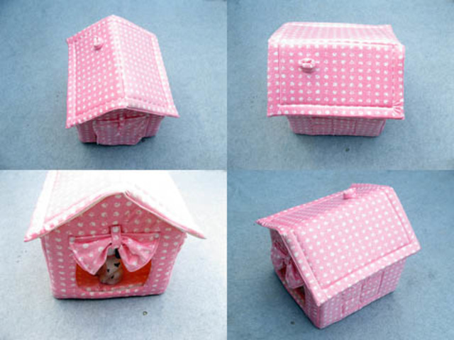 1Set New Lovely Pet Puppy/Dog/Cat Bed House w/Curtain 1Set New Lovely Pet Puppy/Dog/Cat Bed House w/Curtain