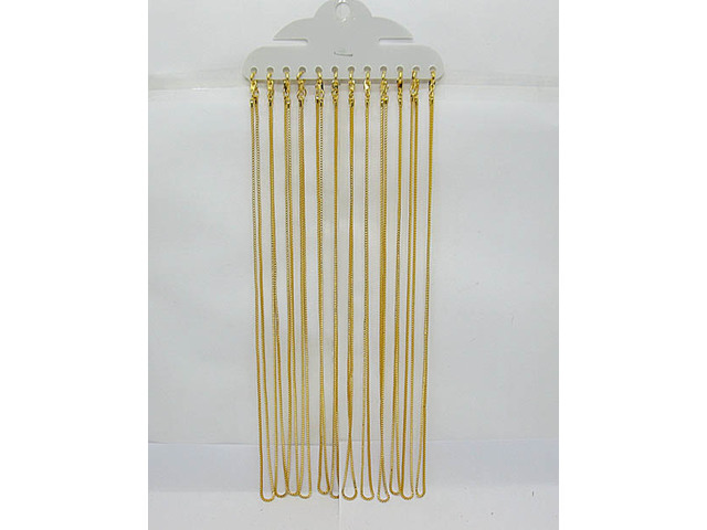 5Sheet X 12 Golden Color Box Chain Necklace 50cm long