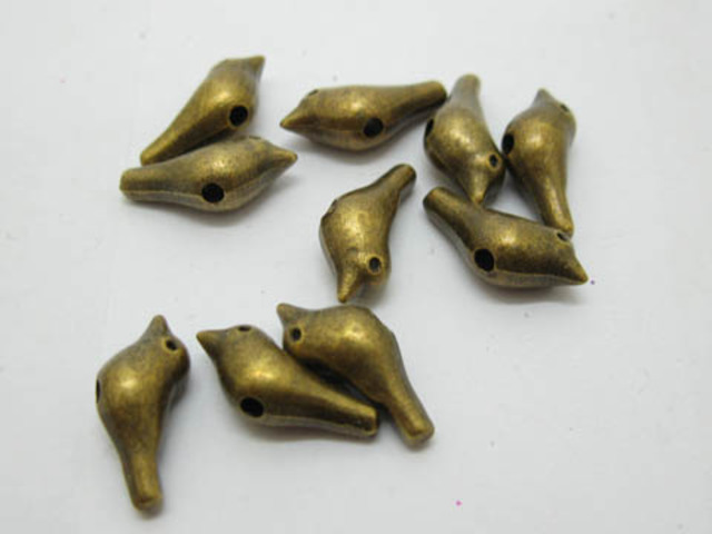 100Pcs Dove Beads Pendants Charms Jewelry Finding 15x5mm - Click Image to Close