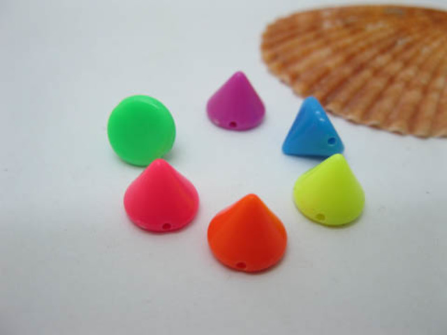 1480 Rock Punk Spike Conical Stud Beads 10mm Mixed 1480 Rock Punk Spike Conical Stud Beads 10mm Mixed