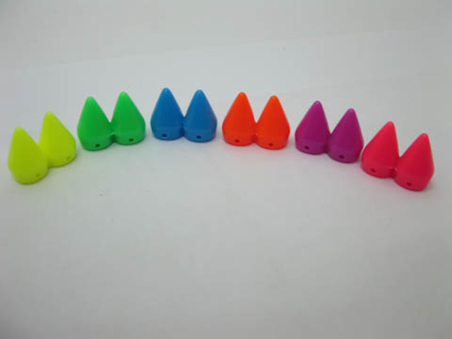 350 Two Row Rock Punk Spike Conical Stud Beads Mixed 18mm 350 Two Row Rock Punk Spike Conical Stud Beads Mixed 18mm