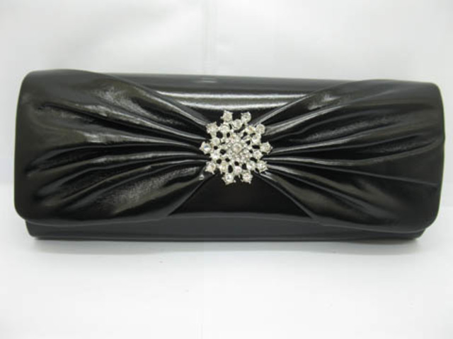 1Pc Black Leatherette Evening Handbag Wedding Clutch Bag 1Pc Black Leatherette Evening Handbag Wedding Clutch Bag