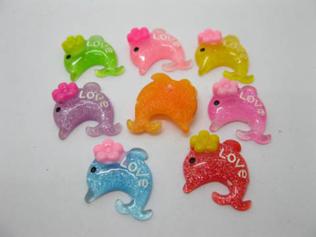 250Pcs Flatback Embellishment Jewelry Finding - Dolphin