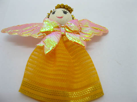 98 Orange Cute Hand Craft Organza Angel Embellishments - Click Image to Close