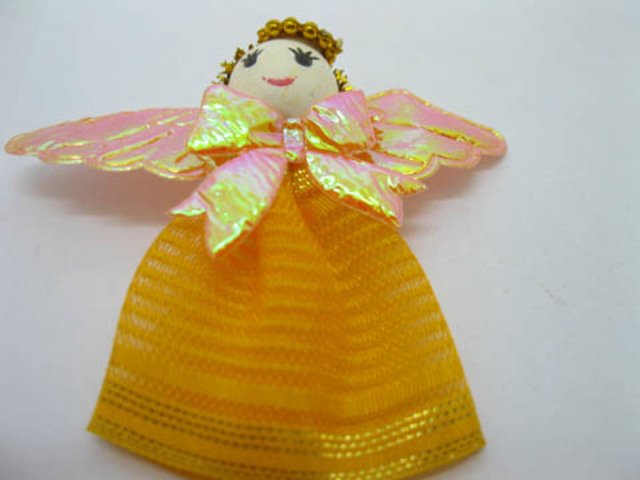 98 Orange Cute Hand Craft Organza Angel Embellishments 98 Orange Cute Hand Craft Organza Angel Embellishments