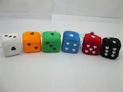 24Pcs Funny Sponge Materials Heart Dice with Sucker Mixed Colo - Click Image to Close