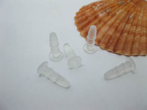 500 Mobile Phone Dustproof Ear Plug Stopper Flat Top Clear - Click Image to Close