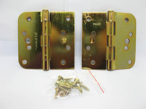 1Pairs Golden Plated Door Butt Hinge With Screw - Click Image to Close